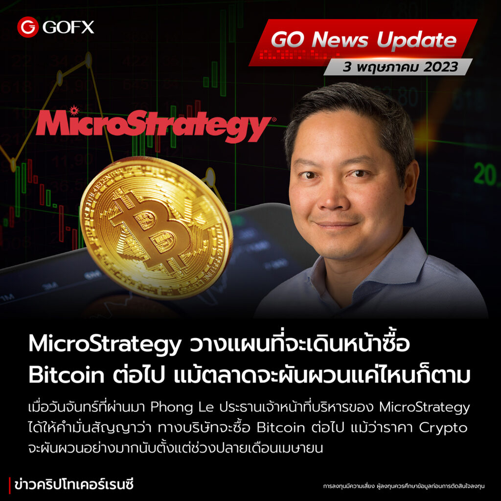 MicroStrategy วางแผนที่จะเดินหน้าซื้อ Bitcoin ต่อไป แม้ตลาดจะผันผวนแค่ ...